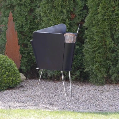 VASNER Merive M2 Feuerkorb Mittelhoch Abgerundet Schwarz – Bild 2