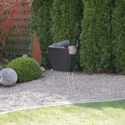 VASNER Merive M2 Feuerkorb Mittelhoch Abgerundet Schwarz – Bild 4