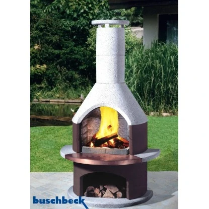 Buschbeck Grillkamin Rondo Weiß-Braun – Bild 2